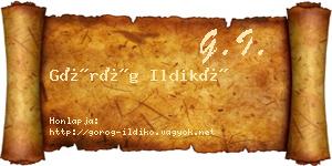 Görög Ildikó névjegykártya